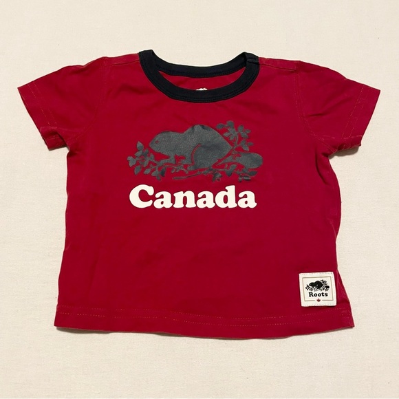 Roots Baby Red Canada Tshirt 6-12 Months Shirt - Picture 15 of 16